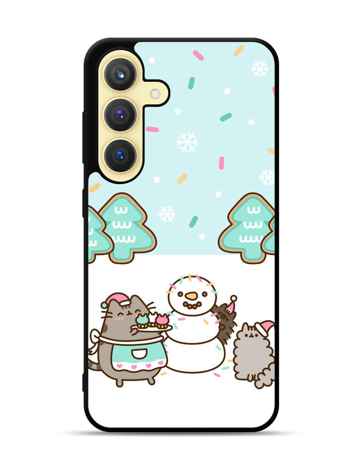 Pusheen The Cat Snow Winter Samsung Galaxy S25 Plus 5G , Samsung Galaxy S25+ 5G Case