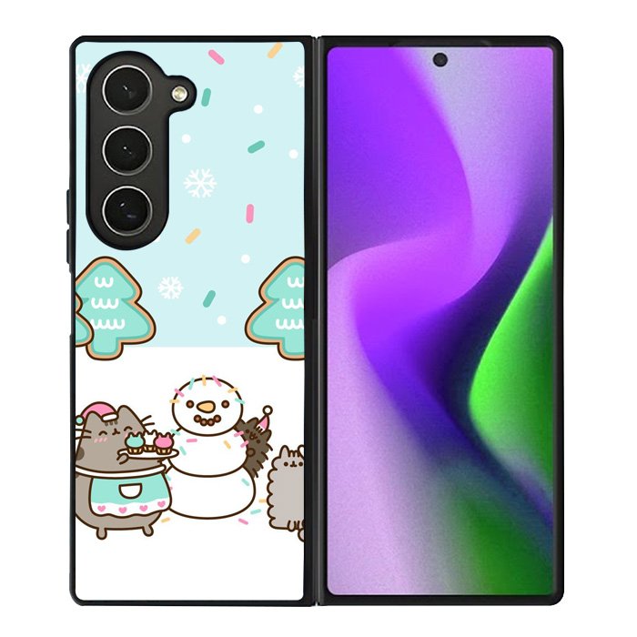 Pusheen The Cat Snow Winter Samsung Galaxy Z Fold 6 Case