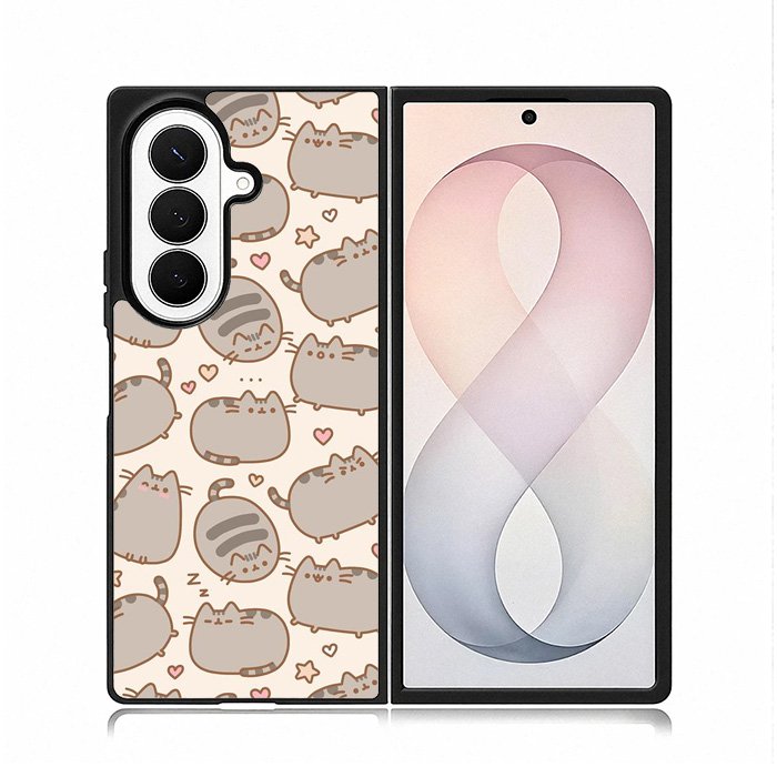 Pusheen The Cat Pattern Samsung Galaxy Z Fold 8 Ultra Case DC1539