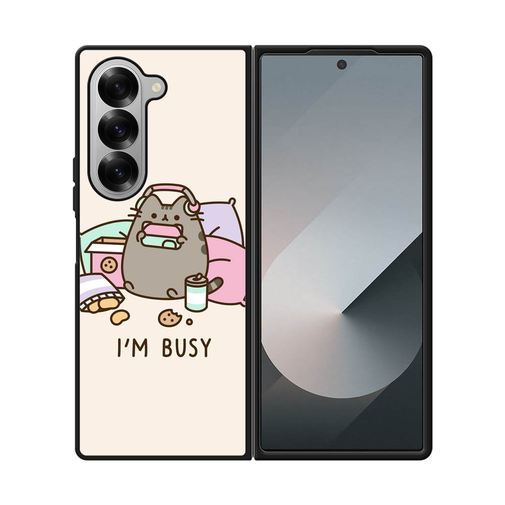 Pusheen The Cat Very Busy Samsung Galaxy Z Fold 7 5G Case