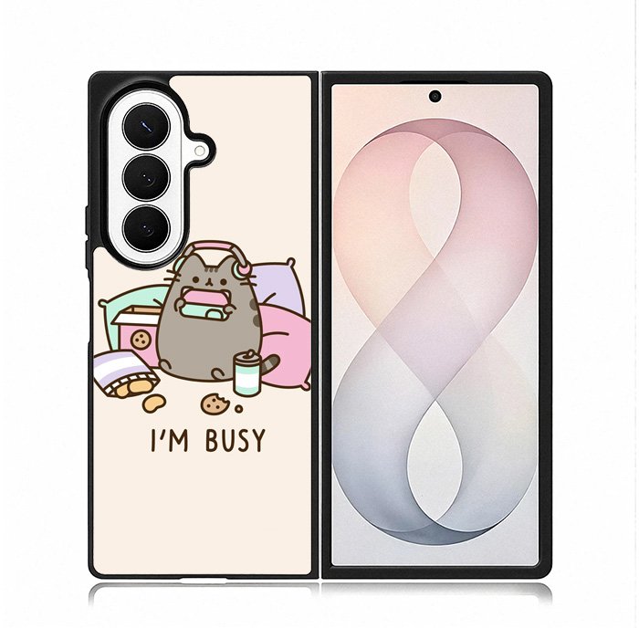 Pusheen The Cat Very Busy Samsung Galaxy Z Fold 8 Ultra Case DC1542