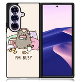 Pusheen The Cat Very Busy Samsung Galaxy Z Fold 7 Case DC1542
