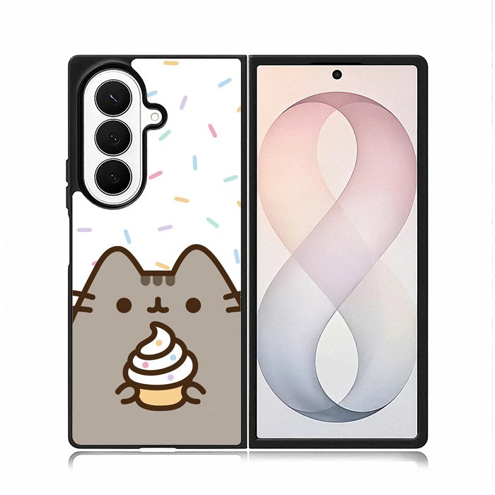 Pusheen The Cat Rainbow Cupcakes Samsung Galaxy Z Fold 8 Ultra Case DC1540