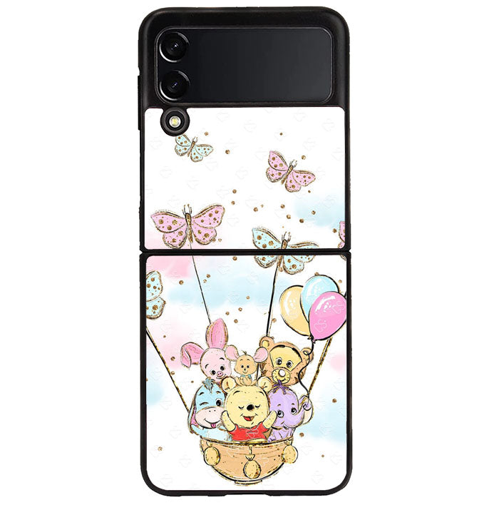 Winnie The Pooh And Butterfly Friends Samsung Galaxy Z Flip 4 5G 2022 Case