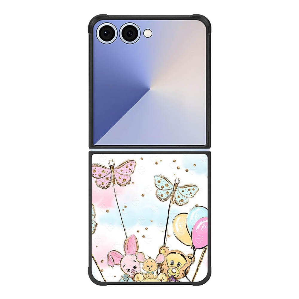 Winnie The Pooh And Butterfly Friends Samsung Galaxy Z Flip 7 5G Case
