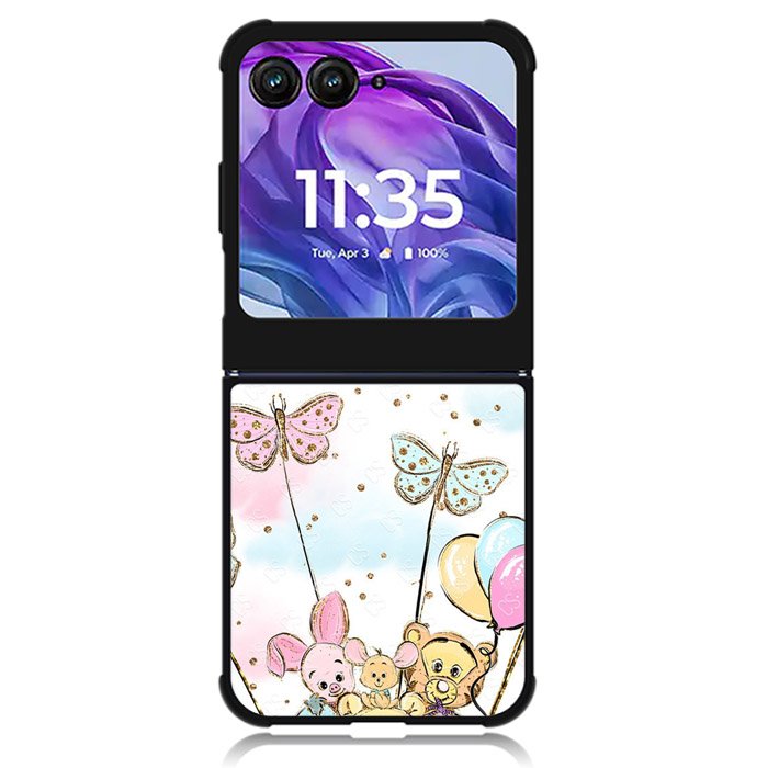 Winnie The Pooh And Butterfly Friends Motorola Moto Razr Plus 2024 , Moto Razr+ 2024 Case