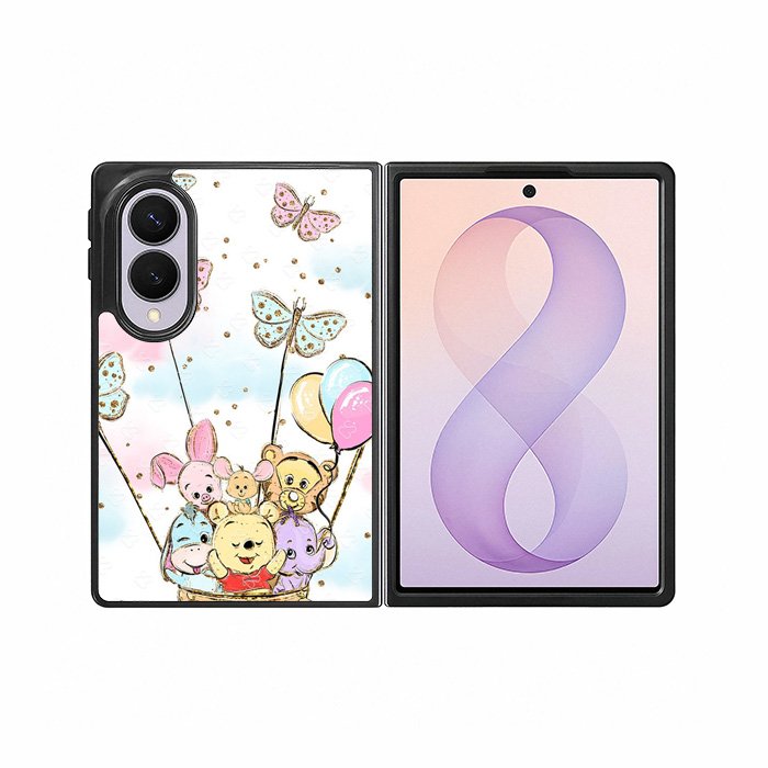 Winnie The Pooh And Butterfly Friends Samsung Galaxy Z Fold 8 Case