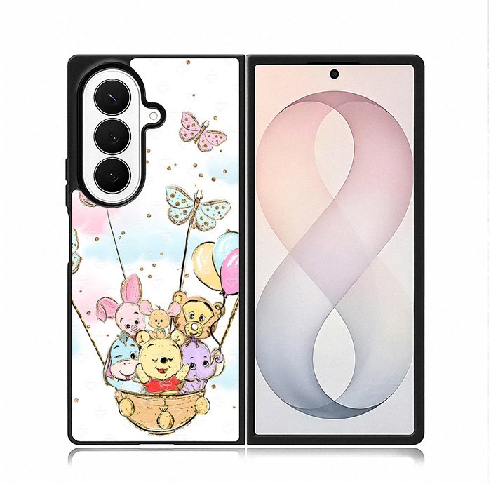 Winnie The Pooh And Butterfly Friends Samsung Galaxy Z Fold 8 Ultra Case