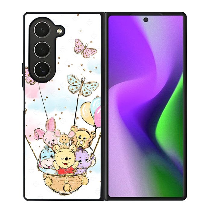 Winnie The Pooh And Butterfly Friends Samsung Galaxy Z Fold 6 Case