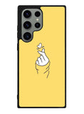 Saranghaeo Hand Love Yellow Samsung Galaxy S23 Ultra 5G Case
