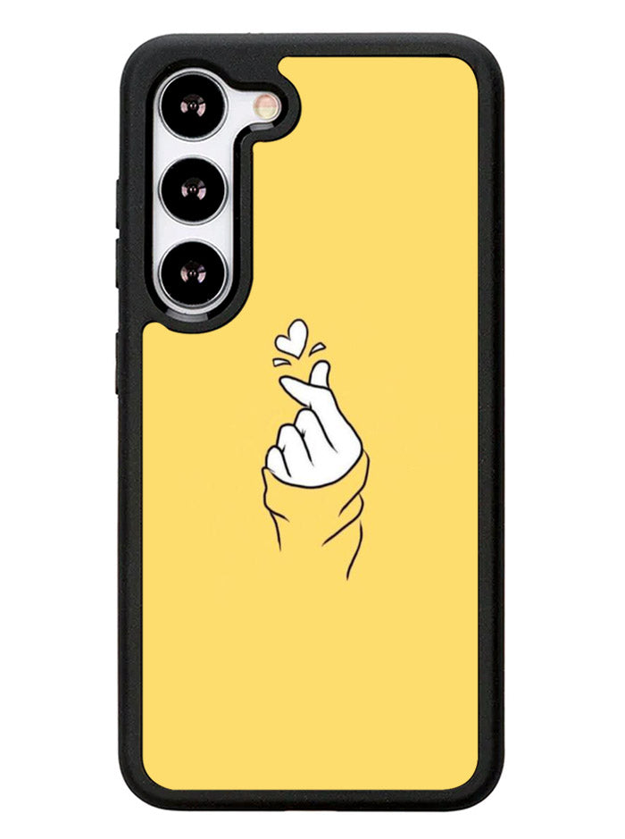 Saranghaeo Hand Love Yellow Samsung Galaxy S23 Plus 5G / Samsung Galaxy S23+ 5G Case