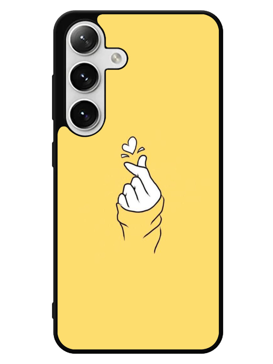 Saranghaeo Hand Love Yellow Samsung Galaxy S24 5G Case