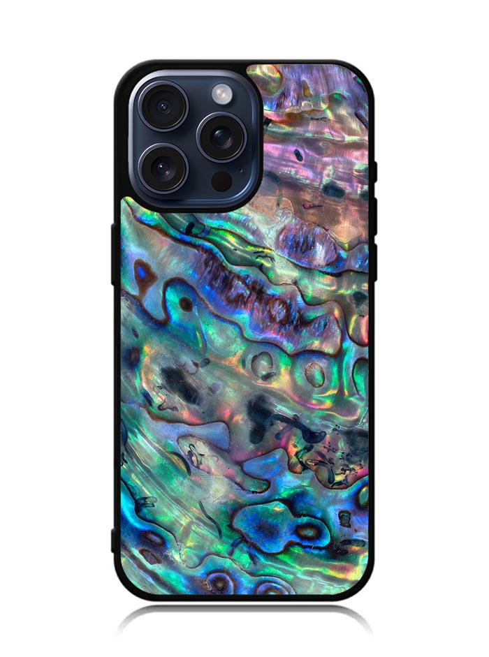 Red And Silver Abalone iPhone 15 Pro Case BLN6923