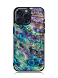 Red And Silver Abalone iPhone 15 Pro Case BLN6923