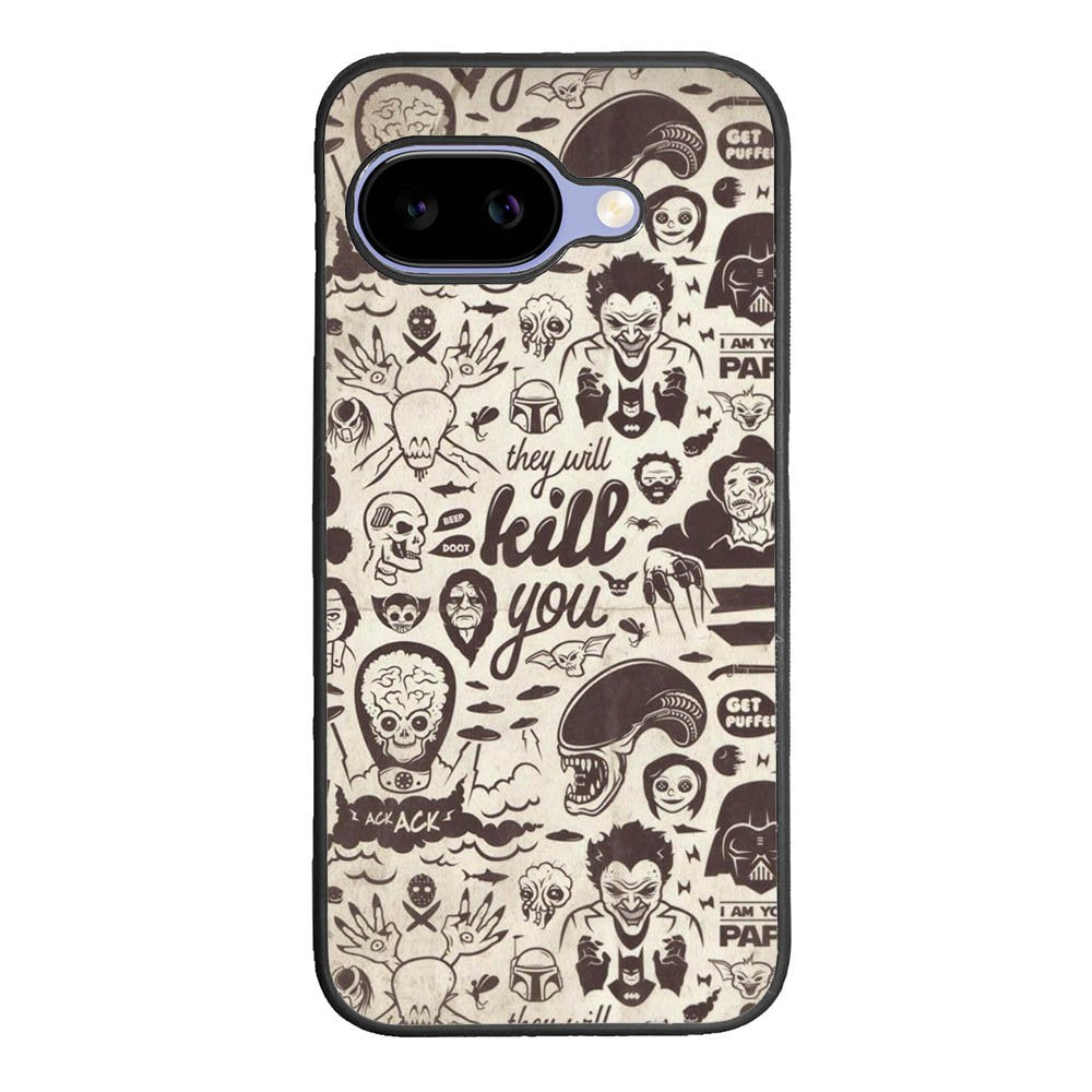 Classic Horror Pattern Google Pixel 10A Case