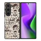 Classic Horror Pattern Samsung Galaxy Z Fold 6 Case