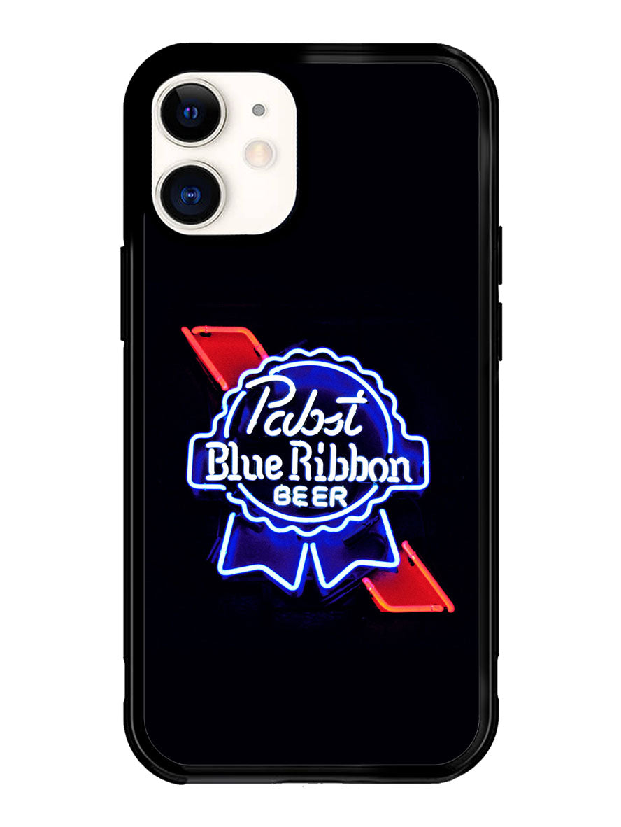Pabst Blue Ribbon Neon iPhone 12 Case