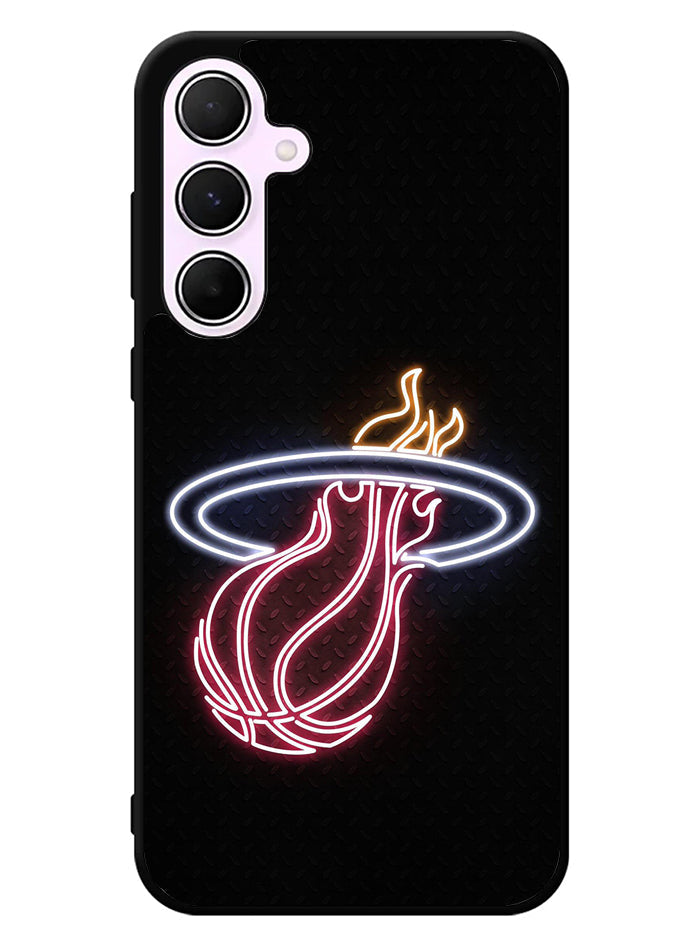Miami Heat Neon Logo Samsung Galaxy A35 5G Case
