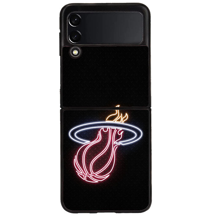 Miami Heat Neon Logo Samsung Galaxy Z Flip 4 5G 2022 Case