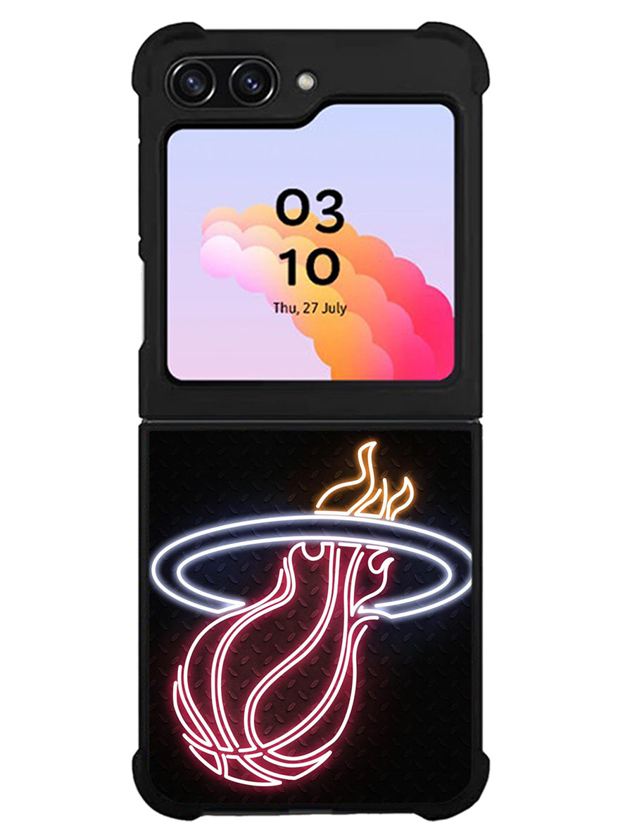 Miami Heat Neon Logo Samsung Galaxy Z Flip 5 5G 2023 Case