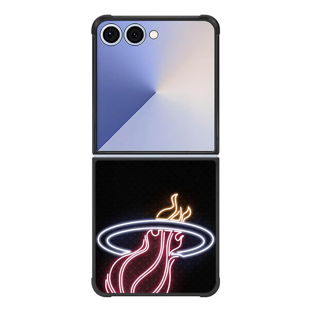 Miami Heat Neon Logo Samsung Galaxy Z Flip 7 5G Case