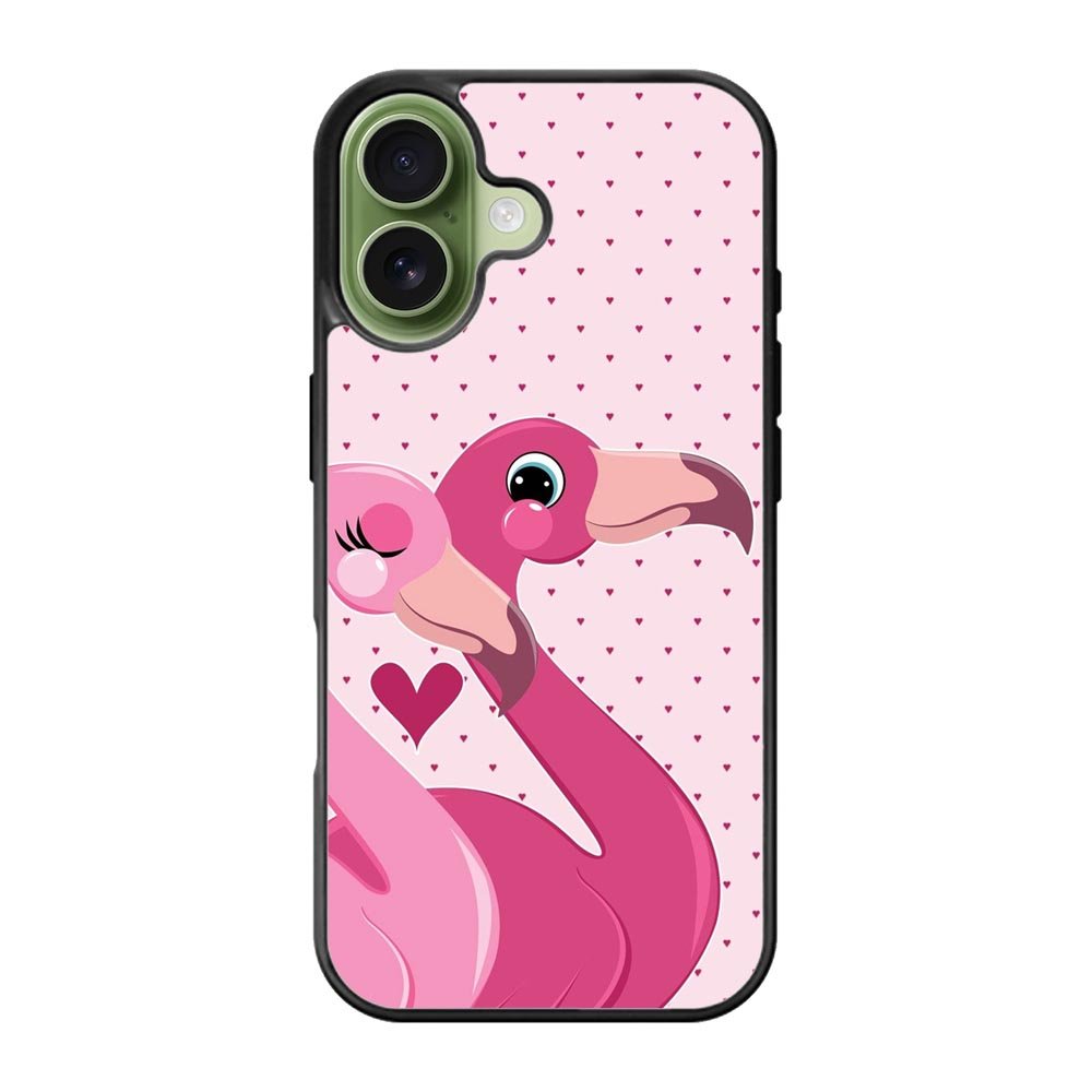 Flamingo Couple iPhone 17 Case