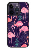 Flamingo Purple Pattern iPhone 14 Pro Case