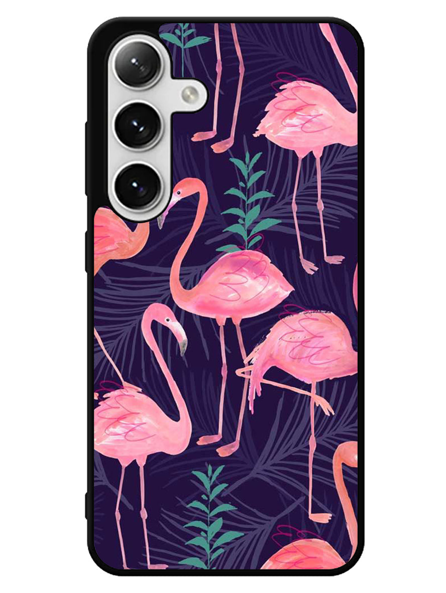 Flamingo Purple Pattern Samsung Galaxy S24 5G Case