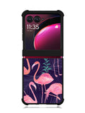 Flamingo Purple Pattern Motorola Moto Razr Plus 2023 , Moto Razr+ 2023 Case