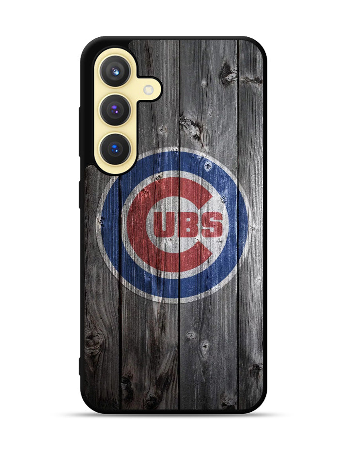 Chicago Cubs Wood Logo Samsung Galaxy S24 Plus 5G , Samsung Galaxy S24+ 5G Case