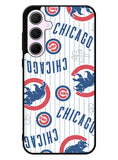 Chicago Cubs Baseball Doodle Samsung Galaxy A35 5G Case