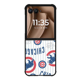 Chicago Cubs Baseball Doodle Motorola Moto RAZR Plus 2025 Case