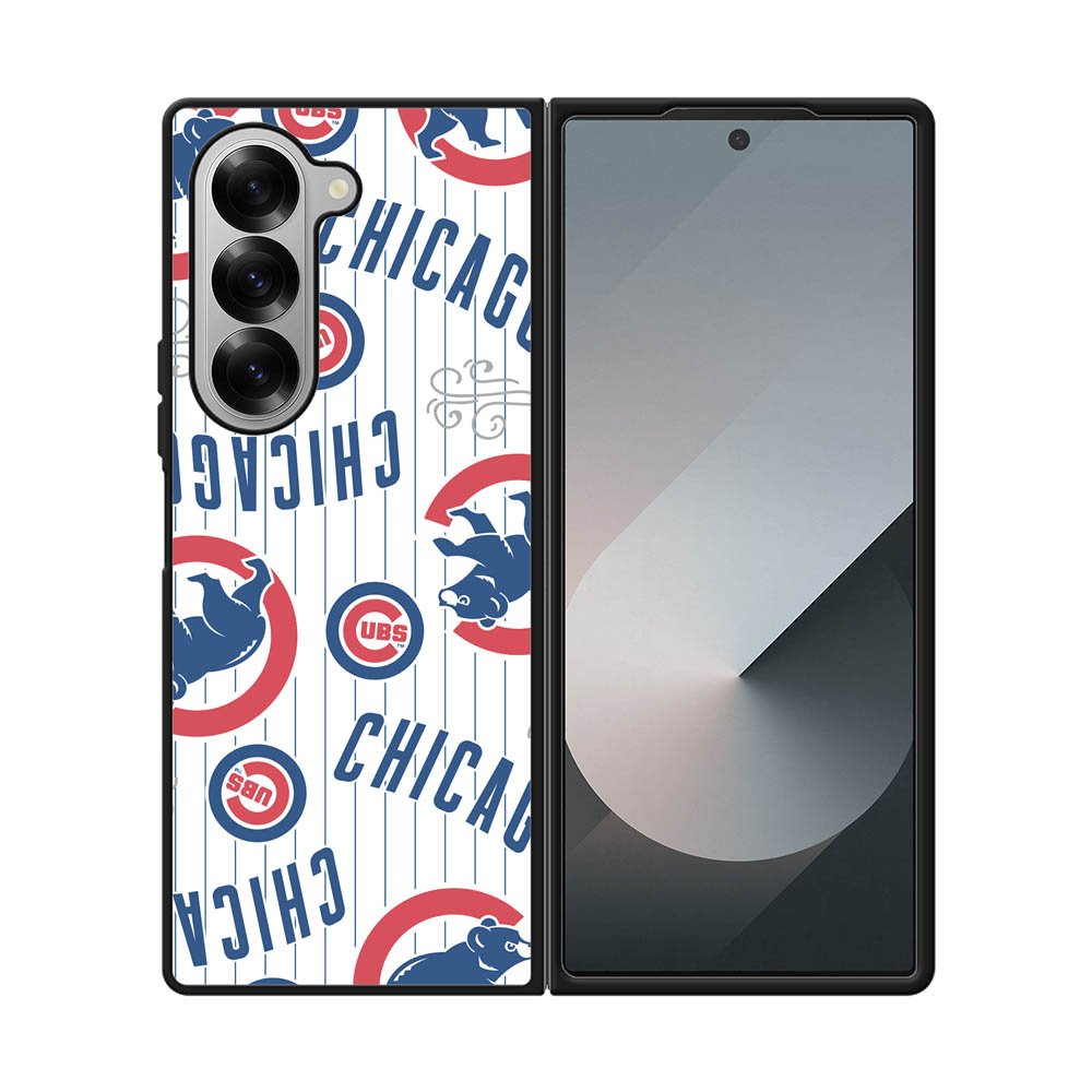 Chicago Cubs Baseball Doodle Samsung Galaxy Z Fold 7 5G Case