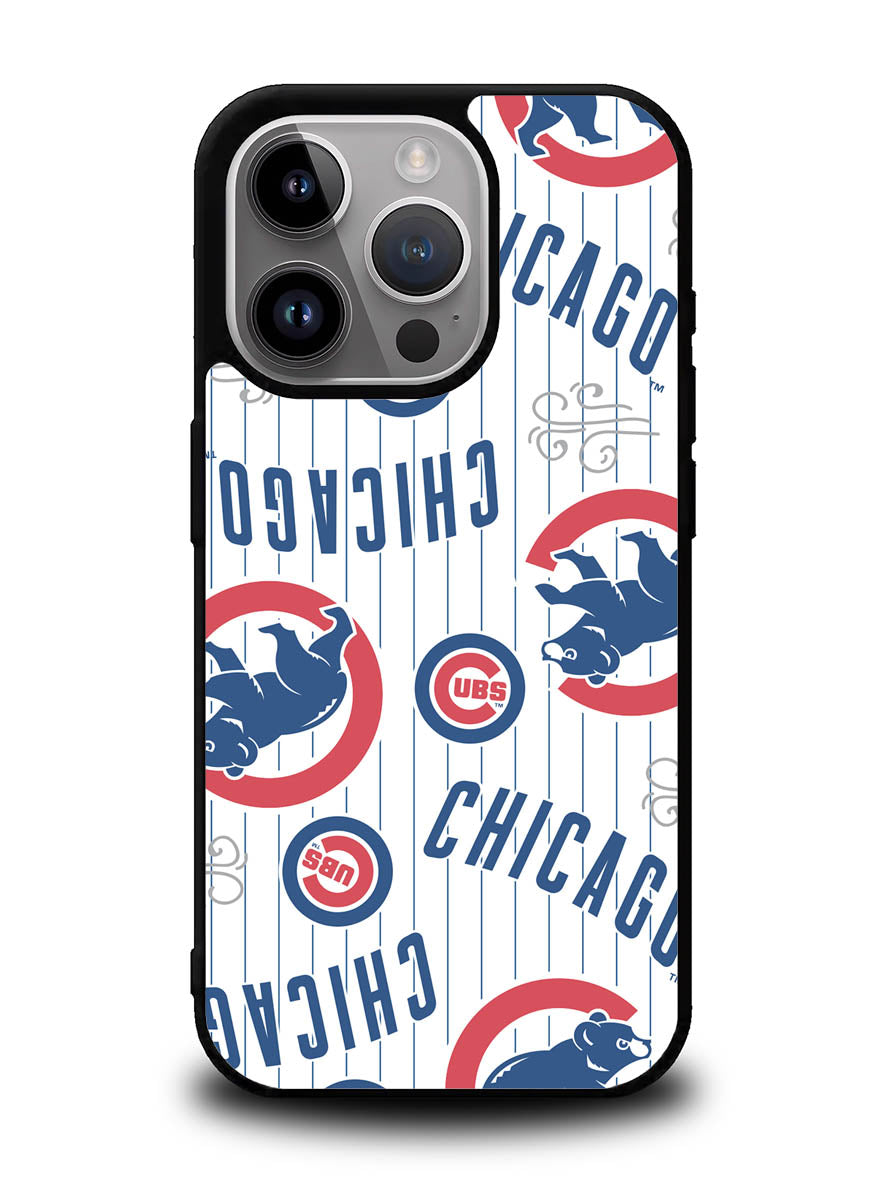 Chicago Cubs Baseball Doodle iPhone 16 Pro Max Case