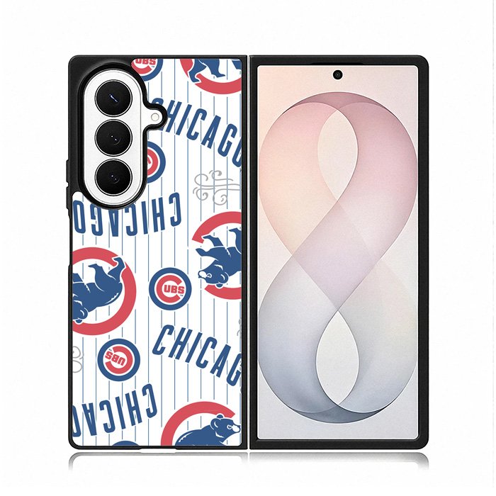 Chicago Cubs Baseball Doodle Samsung Galaxy Z Fold 8 Ultra Case