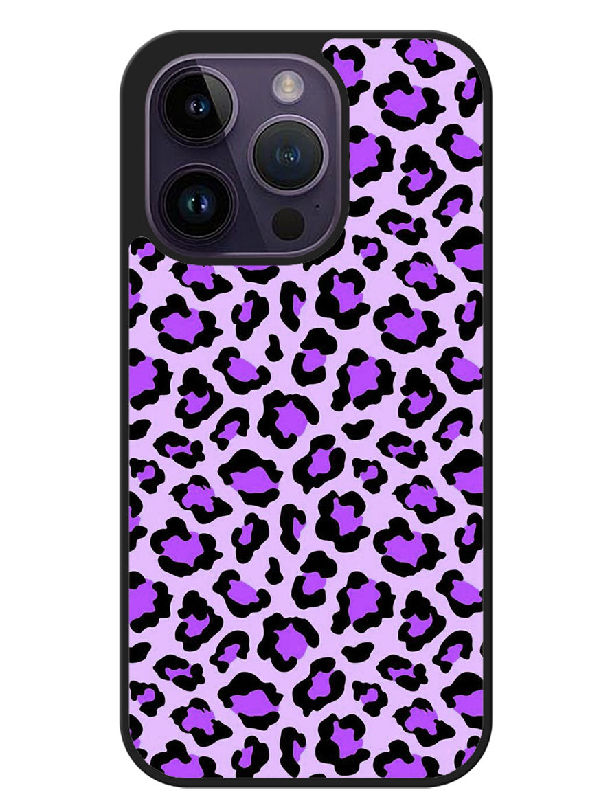 Leopard Purple Pattern iPhone 14 Pro Max Case