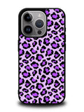 Leopard Purple Pattern iPhone 15 Pro Case