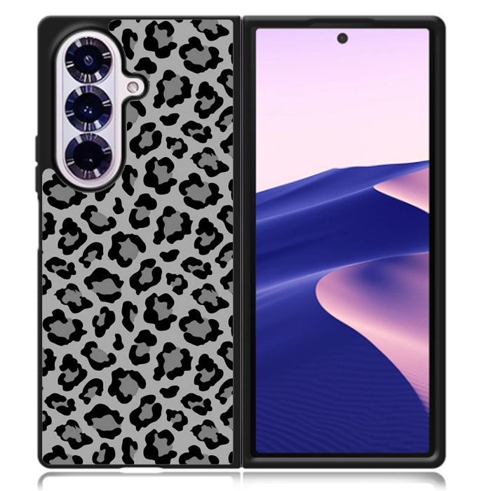 Leopard Grey Pattern Samsung Galaxy Z Fold 7 Case DC1022