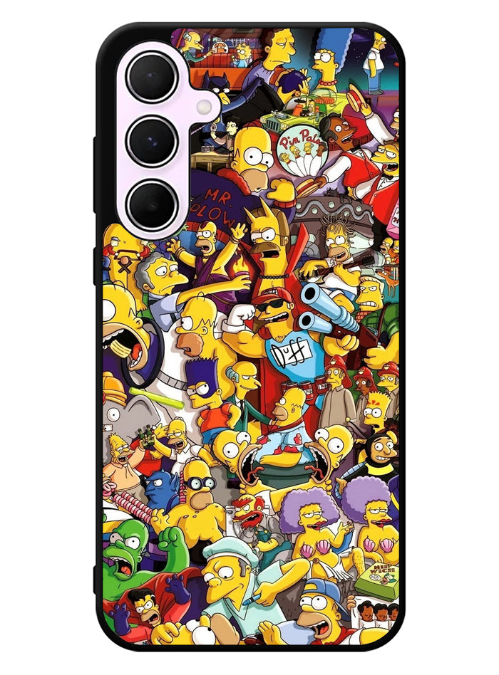 The Simpsons All Characters Samsung Galaxy A55 5G Case