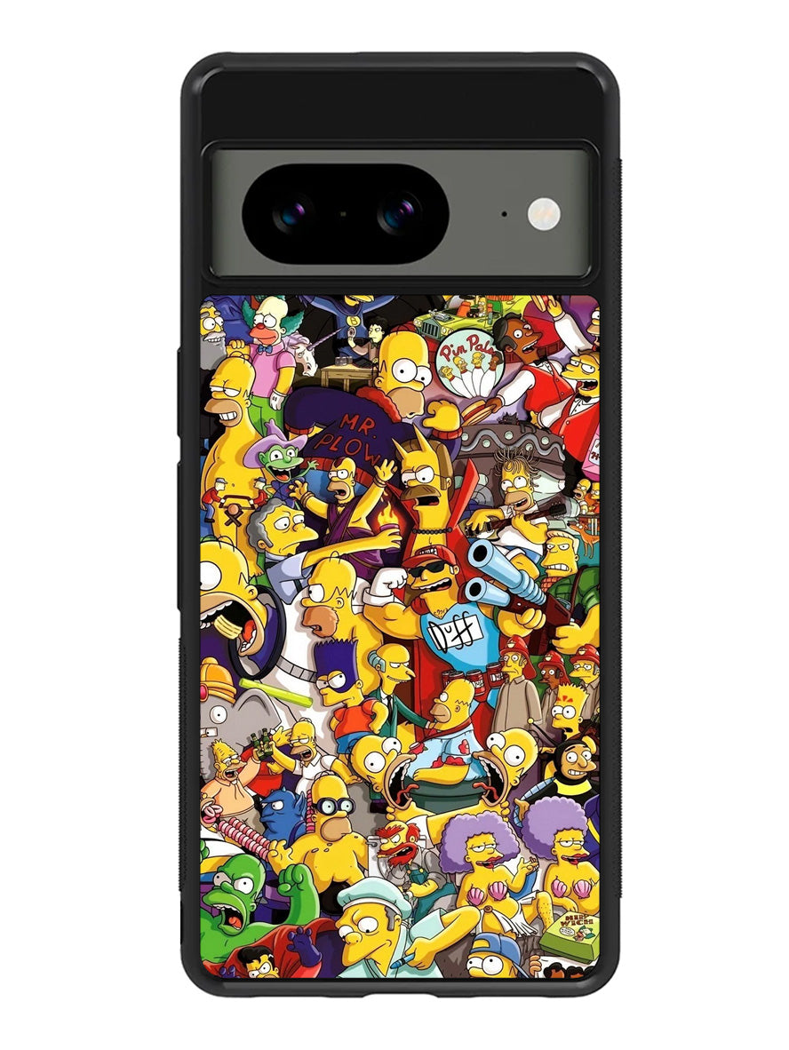The Simpsons All Characters Google Pixel 8a Case