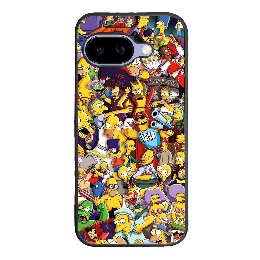 The Simpsons All Characters Google Pixel 10A Case