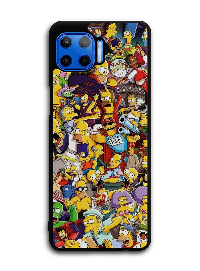 The Simpsons All Characters Motorola Moto One 5G Case , Moto One 5G UW Case , Moto G 5G Plus Case