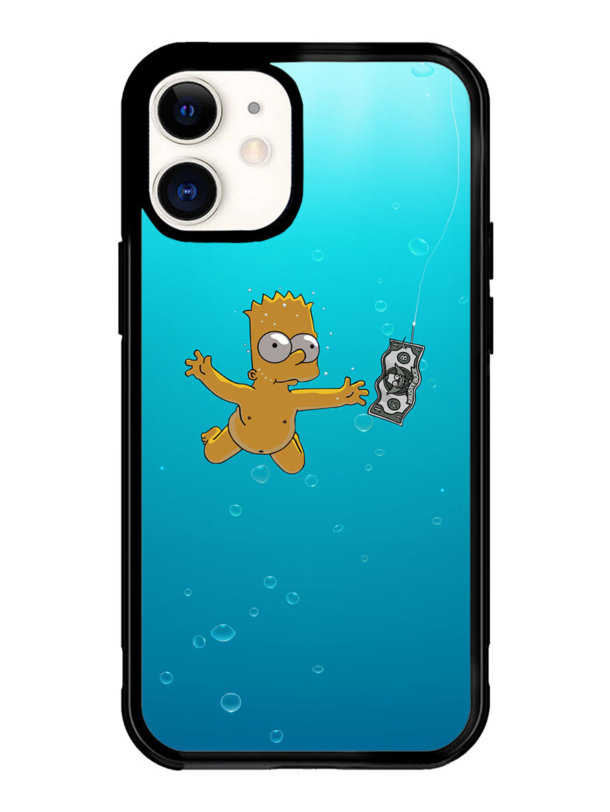 Bart Simpsons Nevermind Nirvana iPhone 12 Case