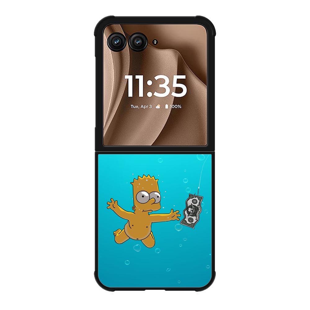 Bart Simpsons Nevermind Nirvana Motorola Moto RAZR Plus 2025 Case