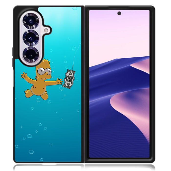Bart Simpsons Nevermind Nirvana Samsung Galaxy Z Fold 7 Case DC0144