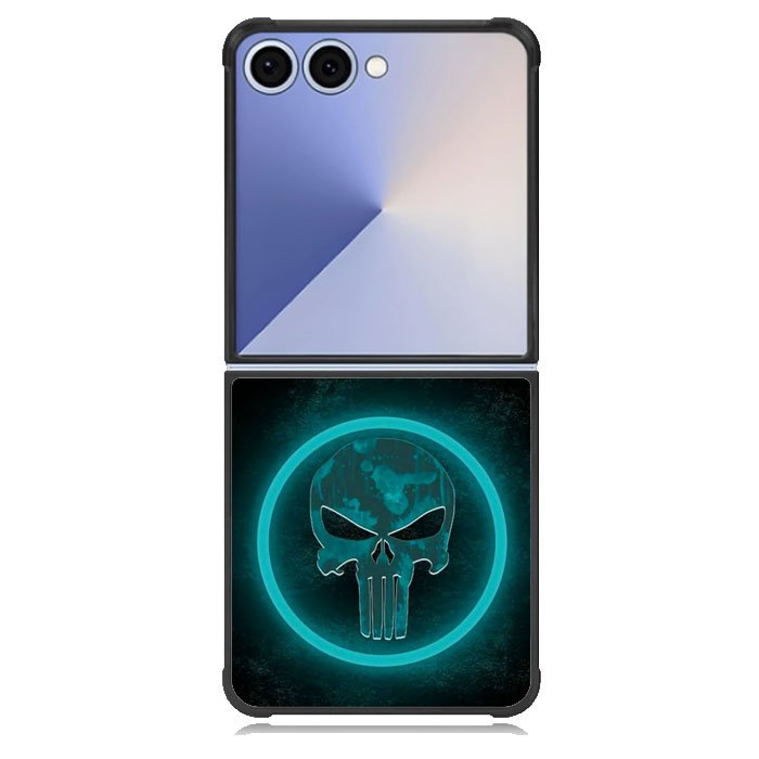 Punisher Blue Glow Samsung Galaxy Z Flip 7 Case DC1516