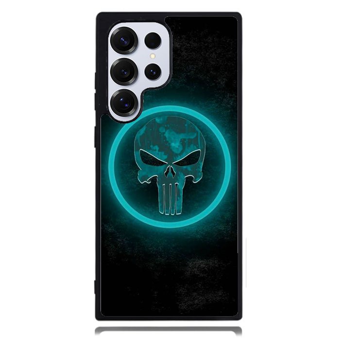 Punisher Blue Glow Samsung Galaxy S25 Ultra Case DC1516