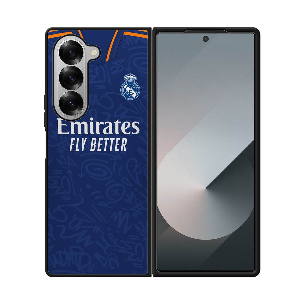 Real Madrid 2021-2022 Away Jersey Samsung Galaxy Z Fold 7 5G Case