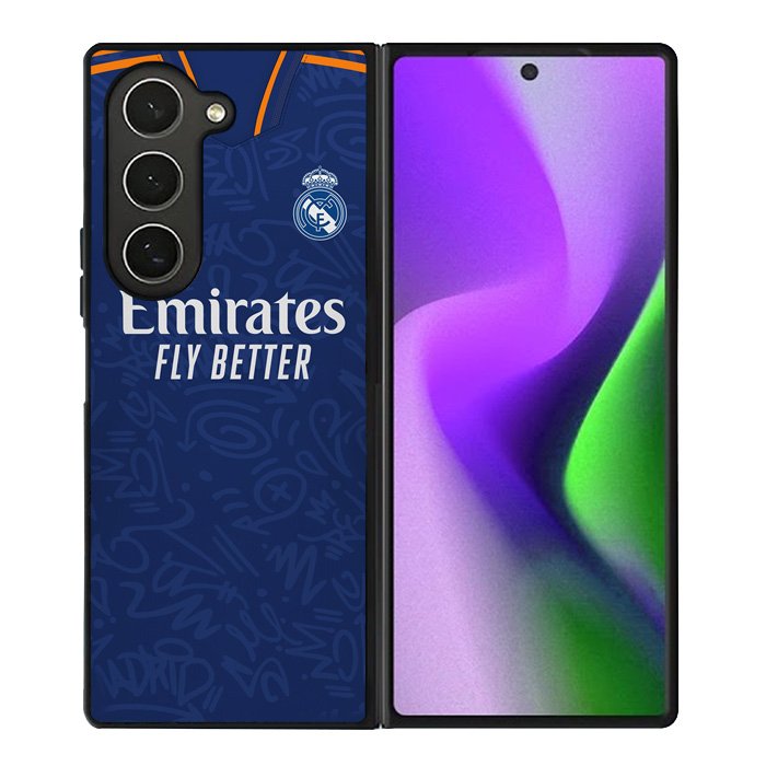 Real Madrid 2021-2022 Away Jersey Samsung Galaxy Z Fold 6 Case