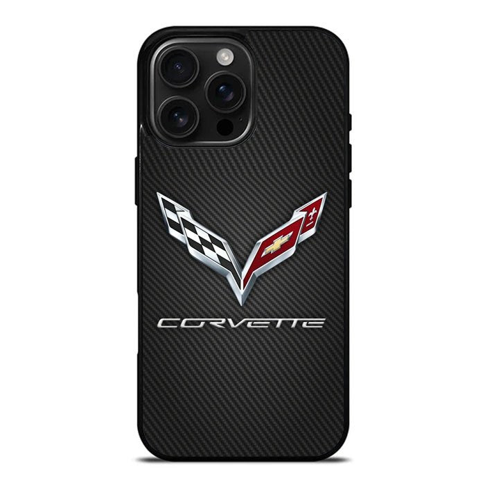 Corvette Logo Carbon iPhone 16 Pro Case DC0388